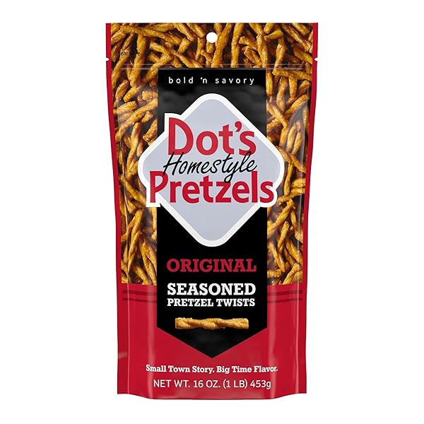 DOT’S PRETZELS ORIGINAL SEASONED PRETZEL TWIST SNACK, 16OZ...