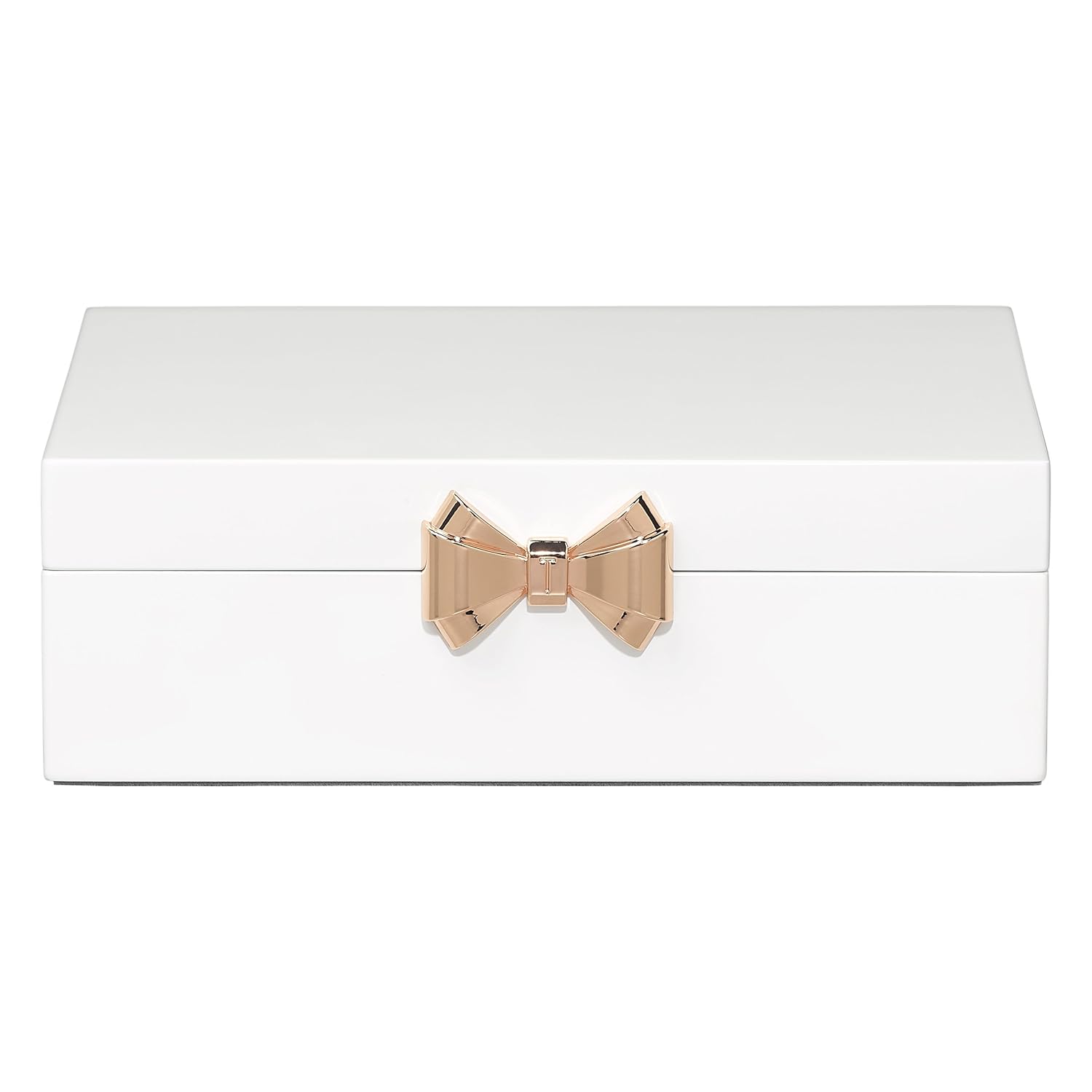 Ted Baker Hand Lacquered Jewellery Box Medium White Rose Gold