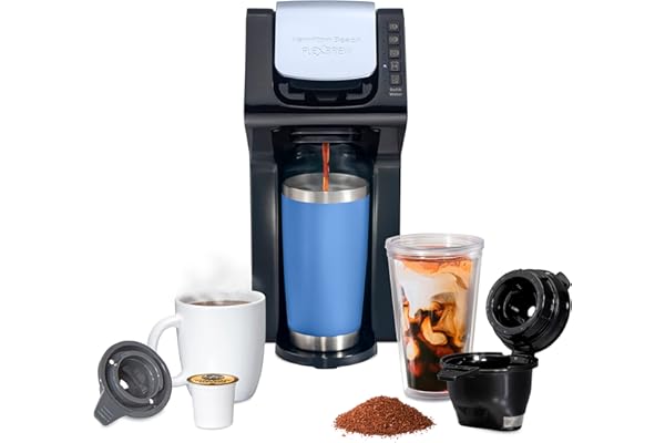 Hamilton Beach Gen 4 FlexBrew Single-Serve Hot & Iced Coffee Maker with Removable Reservoir, Compatible with Pod Packs and Gr