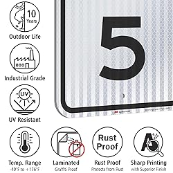 SmartSign "Speed Limit 5 MPH" Sign | 12" x 18" 3M