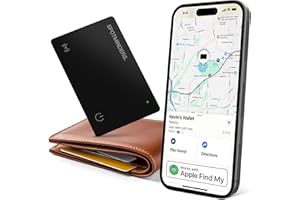 SPOTMINDERS. SPOTMINDERS Apple MFi Certified Wallet Tracker - Works With Apple Find My Tracking Card for Wallet Card Rechargeable Tag IP68 Waterproof 0.07in Slim Iphone Item Finder Smartcard for Luggage Tags Purse