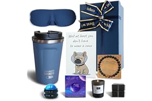CALMCREST Get Well Soon Gift Basket for Men – Recovery Gifts Care Package with Insulated Tumbler, Lavender Candle, Eye Mask, Card, Soap, Massage Ball, Bracelet, Get Well Basket for Dad Friend After Surgery