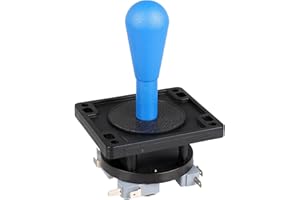 EG STARTS American Style Arcade Competition 2Pin Bat Joystick Switchable from 8 Ways Operation, Elliptical Handle, Precision 8-Way 0.187" (4.8mm) Terminal (Blue)