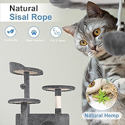 FDW Cat Tree 54in Cat Tower Multi-Level Durable Cat