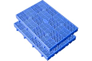 LXSEHN Plastic Pallet, 23.6x15.7x2IN Waterproof Storage Grid Pad, Lightweight Nestable Floor Pallets, 2pcs HDPE Breathable Grids Article Racks for Garage Supermarket Basement