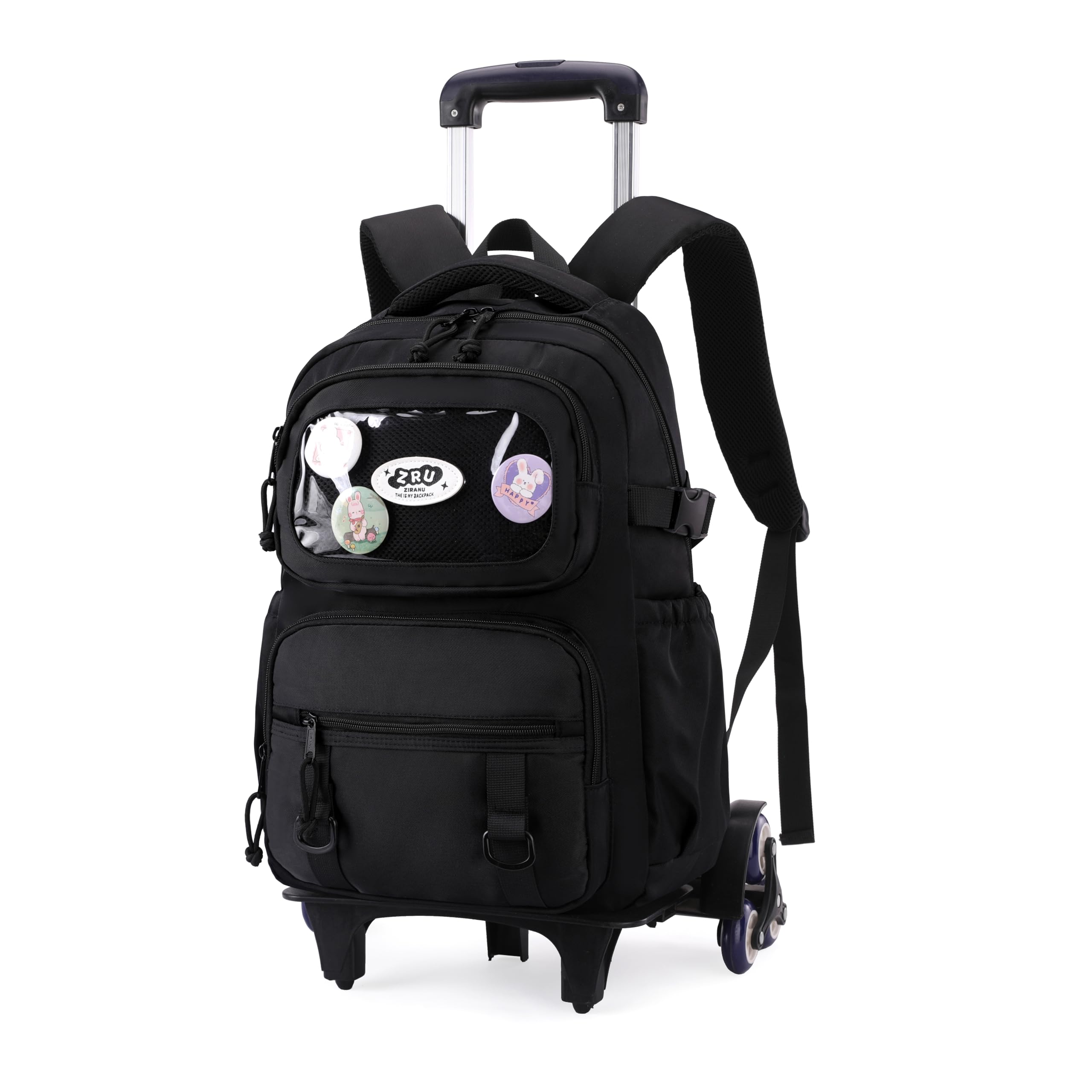 Photo 1 of Mfikaryi Rolling Backpacks for Girls Plain School Backpack Cute Girls Backpack with Wheels