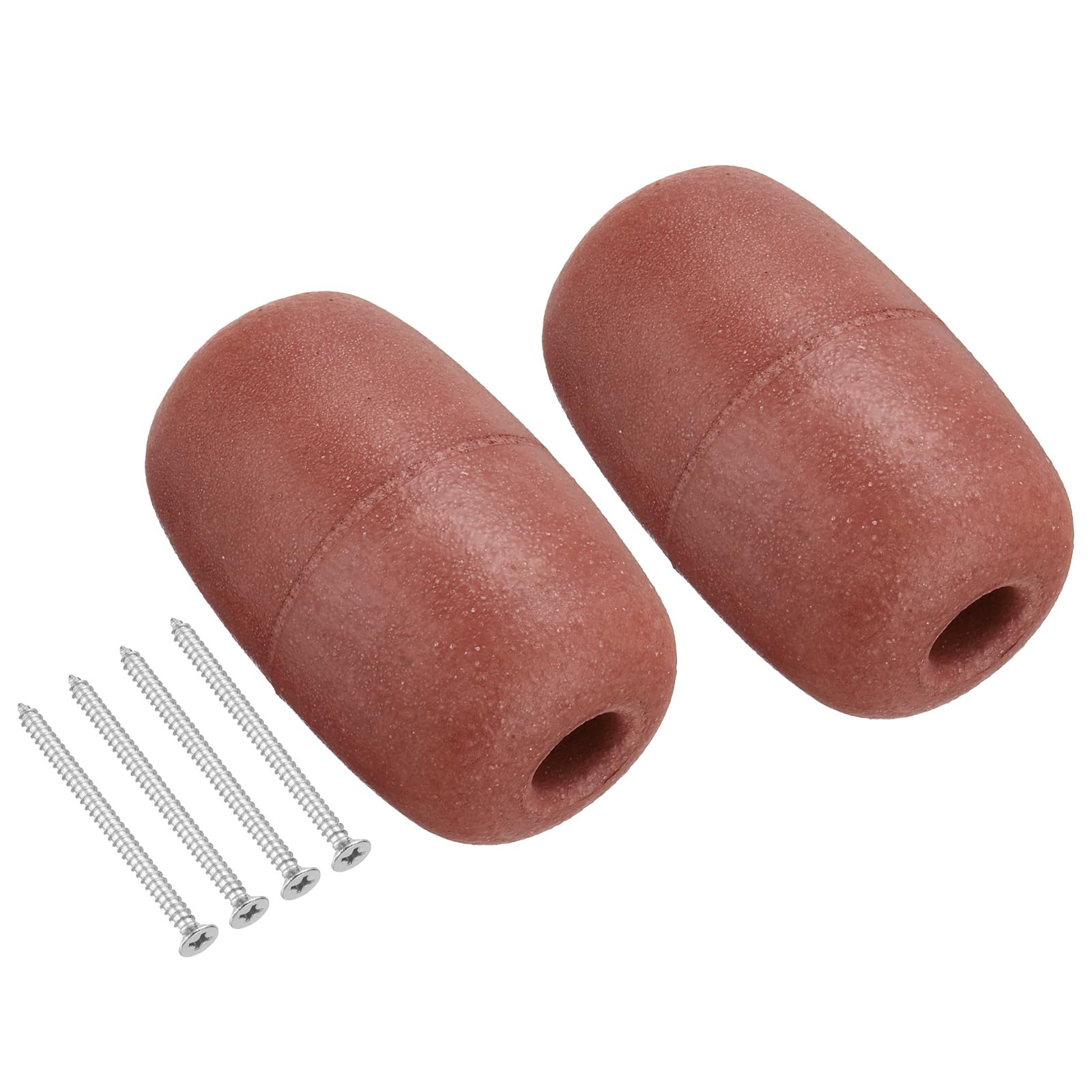 PATIKIL 4.33" x 2.76" Rope Float Buoy Set, 2 Pcs 270g Deep Water Floats Rope Float Buoy with Screw Great for Trail Markers Dock Floats Kayak Boats Swimming Pool, Red