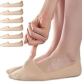 Sofier No Show Socks Womens, Non Slip Low Cut 6 Pairs Thin Silky Dress Footies Liner Invisible Socks Flats Loafers Sneakers