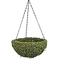 SuperMoss (29202) MossWeave Hanging Basket - Round, Fresh Green, Small (12.5 Diameter)"