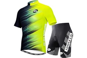 sponeed Cycling Jersey Short Sleeve Suits Men Bike Clothing Road Bicycle Shorts Padded Outfits