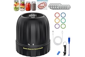 Mason Jar Vacuum Sealer Kit-Fully-Automatic-Mason-Vacuum-Sealing-Electric Canning Jar Sealer for Canned Food Pantry Canning P