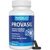 Provasil - Maximum Strength Brain Supplement for Men &amp; Women - 60 Tablets | Boosts Memory, Focus, Mental Performance &amp; Cognitive Health - Phosphatidylserine, Resveratrol, Folate, Ginkgo Leaf &amp; Bacopa