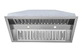 Hauslane Range Hood Insert 40 Inch Pro-Style - Stainless Steel Built-In Vent with 800 CFM Suction, Quiet Operation, LED Lights, 3-Speed Fan, 21" Deep, Ducted/Ductless Convertible for Insert Mount