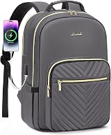 LOVEVOOK 15.6 Inch Laptop Backpack Women USB Port Waterproof Anti Theft Purple view 1