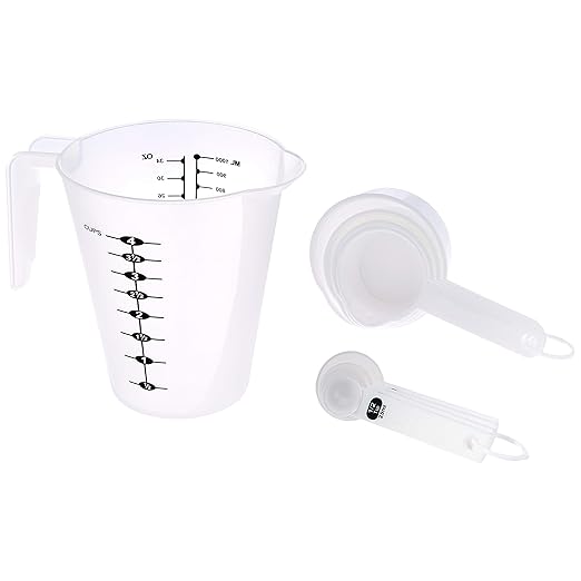 Amazon Brand - Solimo Measuring Set, Set of 9, White