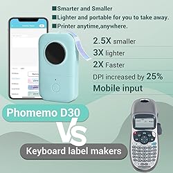 Phomemo Label Maker Machine with Tape, D30 Portable