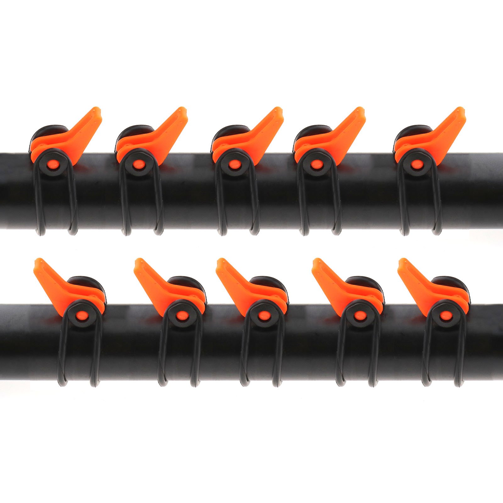 OTOTEC 10x Hooks For Fishing Rod Plastic Hook Keeper Fish Rods Tackle Accessory, Orange