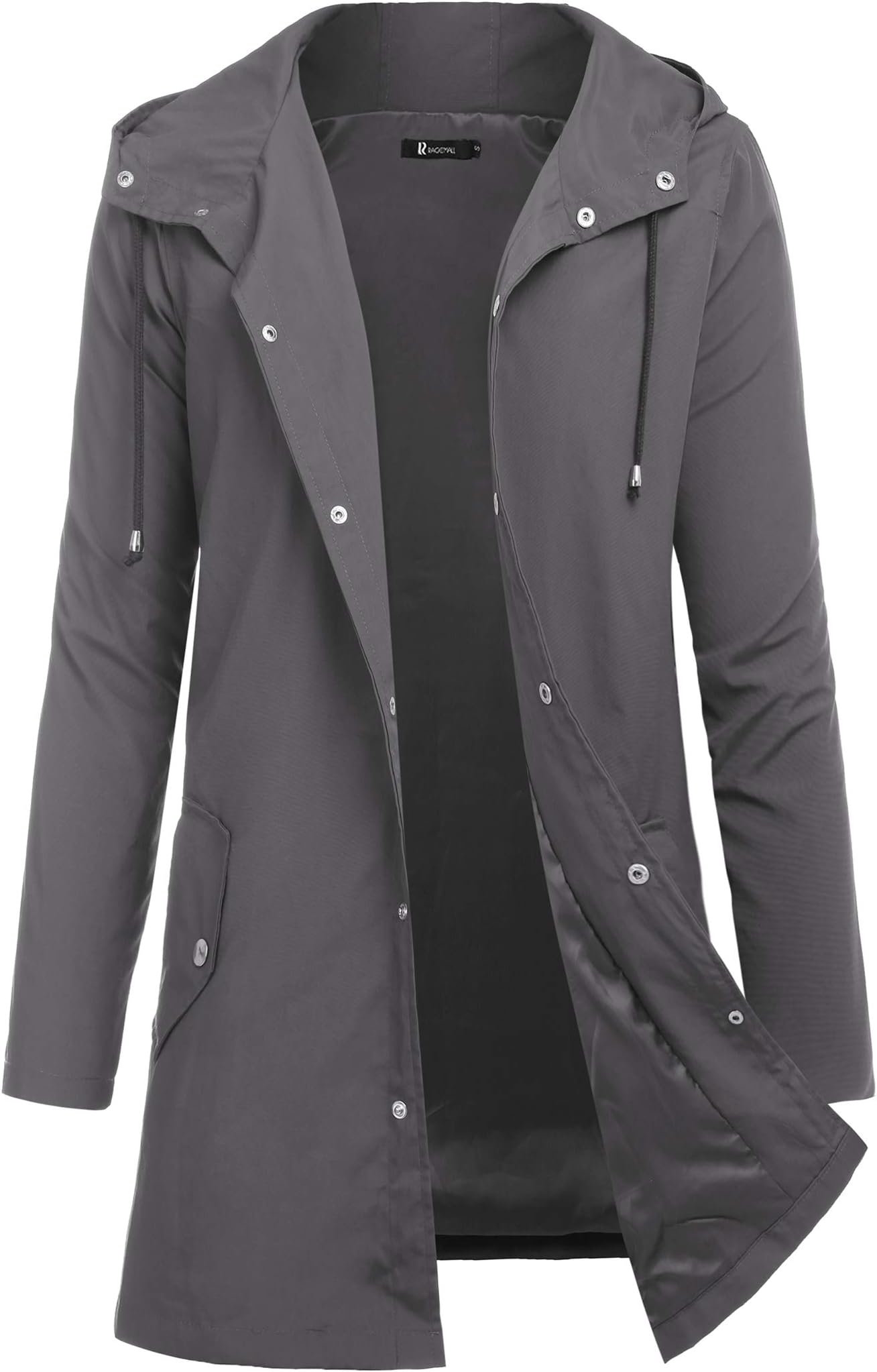RAGEMALL Men Raincoats Waterproof Jacket with Hood Active Outdoor Long Windbreaker Lightweight Rain Jacket for Men
