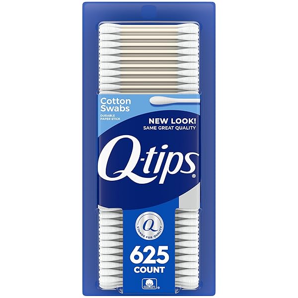 Q-TIPS COTTON SWABS FOR HYGIENE AND BEAUTY CARE ORIGINAL COTTON SWAB MADE WITH 100% COTTON 625 COUNT