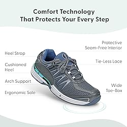 Orthofeet Men's Orthopedic Grey Knit Sprint