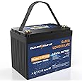 GOLDENMATE 12V 30Ah Lithium LiFePO4 Deep Cycle Battery, 5000+ Cycles Lithium Iron Phosphate Rechargeable Battery for Solar, Fish Finder, Marine, RV/Outdoor Camping, Power Wheelchairs with 30A BMS