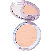 tarte face tape pressed powder – Medium-Coverage Waterproof Powder with Hyaluronic Acid, Snow Mushroom & Peptides to Smooth & Set Makeup, Lightweight, Vegan & Cruelty Free