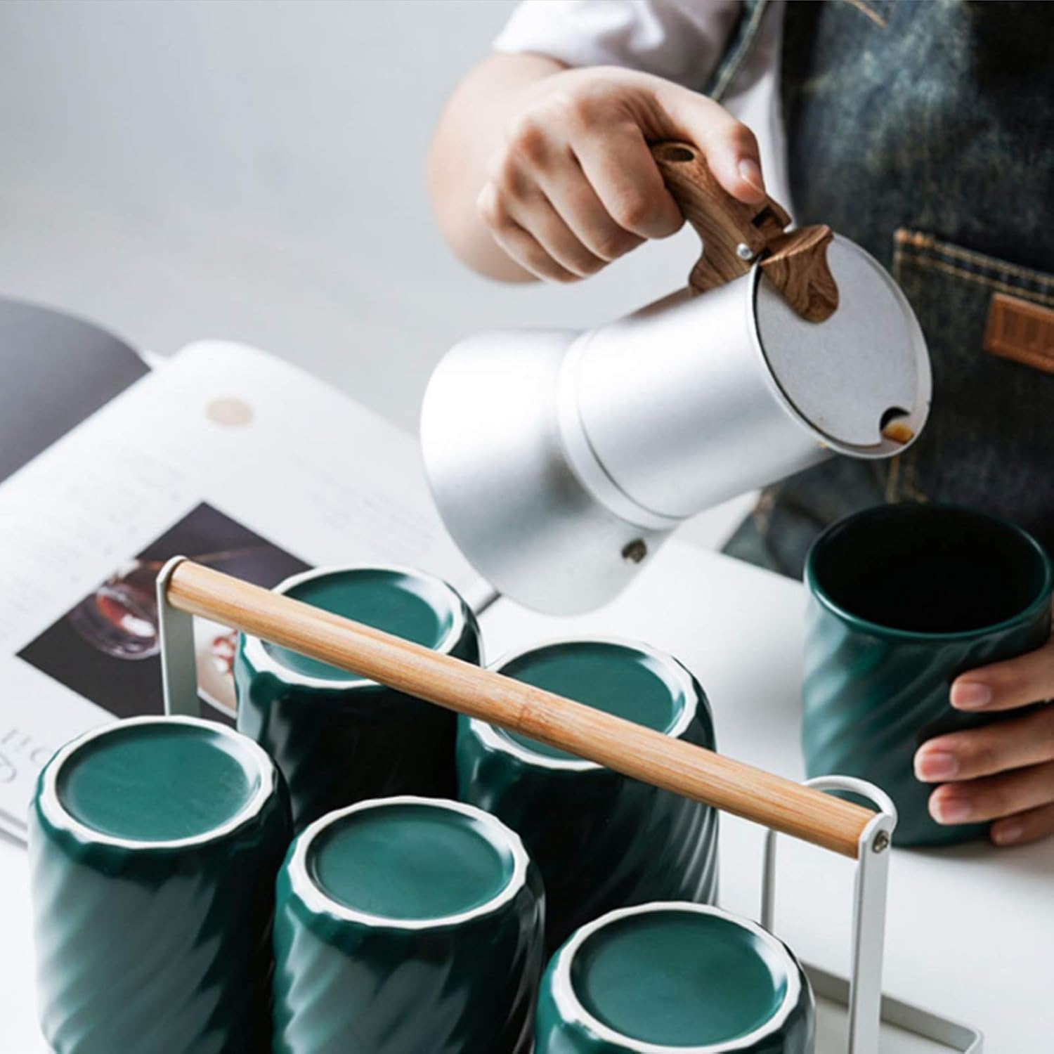 Café y té Cafeteras italianas delifoods-delivery.ch 3 tazas cafetera de  acero inoxidable cafetera italiana cafetera superior Estufa de espresso  cafetera Moka 5 oz cafetera