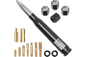 ENGIRETTE Car Truck Antenna with Tire Valve Caps American Flag Universal Short Replacement for GMC Sierra Chevy Silverado Dodge Ram 1500 2500 3500 Ford F150 F250 F350 Super Duty Raptor Radio Accessories, Silver