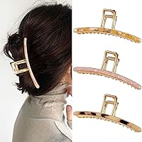 Big Hair Claw Clips Butterfly Hair Clips for Women 4.7" Acetate Claw Clips A Word Metal Hair Clip for Girls Hair Accessories