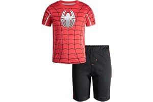 Marvel Avengers Captain America Iron Man Venom Hulk Cosplay Athletic T-Shirt and Shorts Outfit Set Toddler to Little Kid