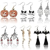 CUTELIILI Halloween Earrings for Women, Dangle Earrings Set, Gothic Jewelry Halloween Accessories Holiday Costumes Party Favors