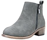 Jeossy Women's Ankle Boots, Classic Low Heeled