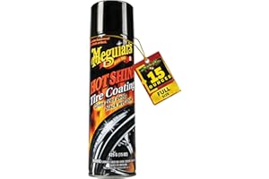 Meguiar's Hot Shine High Gloss Tire Coating, Give Tires a Deep Wet Shine and Long-Lasting Protection with an Advanced Self-Spreading Formula, 15 Oz Aerosol Spray Can