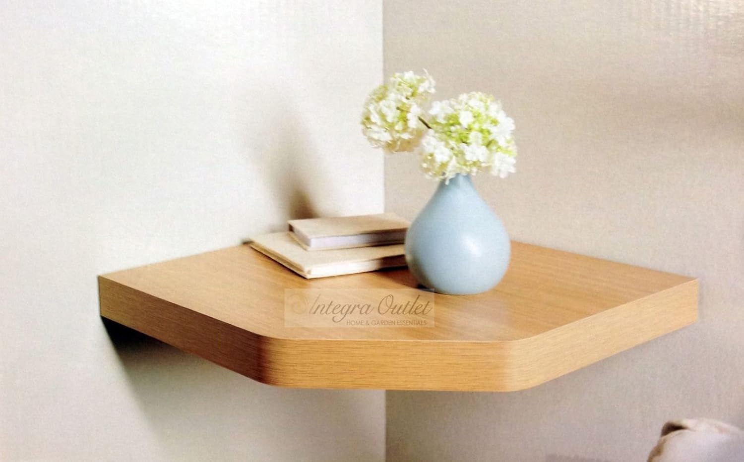 Stylish Oak Wooden Effect Corner shelf by dy&dx Amazon.co.uk Kitchen
