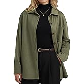 ENMAIN Faux Suede Shirt for Womens Button Down Long Sleeve Blouses Dressy Casual Fall Tops Fashion Clothes
