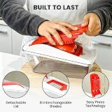 AEX 8-Blade Manual Vegetable Chopper with Container and Tools view 5