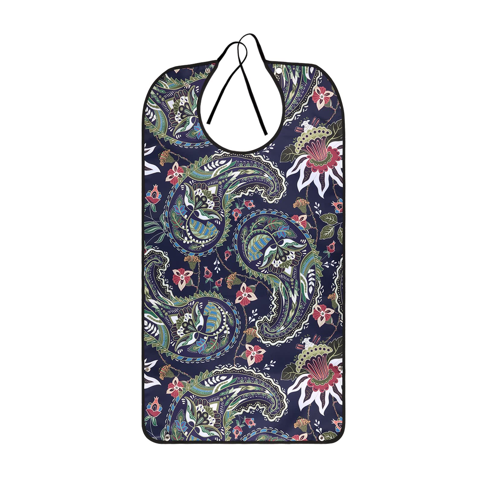 AIEX Adult Bibs, Floral Print Waterproof Bibs for Eating Washable Reusable Clothing Protectors for Women