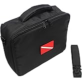 DiveTec Scuba Diving Regulator Bag - Compact Durable Travel Storage with Suitcase Buckle, Detachable Shoulder Strap, Interior Hook-and-Loop Straps & Transparent Document Pocket for Gear Protection