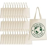 Xuniea 32 Pieces Sublimation Polyester Tote Bags Blanks Bulk 9.8 x 11.8 Inch Reusable Canvas Printable Grocery Bags for Holiday DIY Customization Crafting Gift