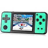 TEBIYOU 32 Bit Handheld Games for Kids Built-in 139 Video Games, 3.0" IPS Screen Rechargeable Travel Toys for Ages 4-13, Mini Electronic Gaming Player Xmas Birthday Gifts for Boys Girls (Green)