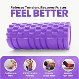 A5 Fitness Purple Foam Roller with 3 Resistance Bands - Lightweight Muscle view 4