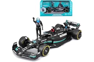 HTLNUZD New 1/24 F1Mercedes AMGW14#63 Pilot Figurine Doll Version Diecast Alloy Racing Adult Collectible Die Cast Vehicle Mod