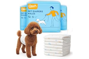 Male Dog Disposable Diapers - Size Small (4.5-8.5 lbs) Super Absorbent, Leak-Proof, and Comfortable Diapers Fit - 36 Count (3