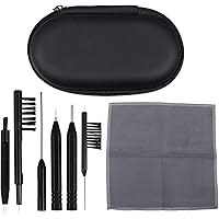 7 Piece Kit Cleaning Tools and Earphone Earbuds Cleaner Kit – Includes Vent Cleaner, Steel Pick, Screw Driver, Brush and Wax 