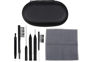 7 Piece Kit Cleaning Tools and Earphone Earbuds Cleaner Kit – Includes Vent Cleaner, Steel Pick, Screw Driver, Brush and Wax 