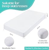Sasma Home Waterproof Crib Mattress Protector Cotton Rich Hypoallergenic view 2