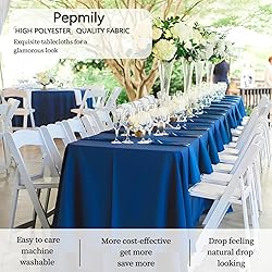 8 Pack Royal Blue Table Cloth 60x126 Inch Rectangle
