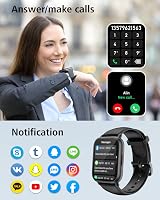 RUIMEN Smart Watch 1.85 inch HD Screen SpO2 HR Sleep 100+ Sports IP68 view 3