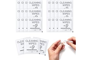 ZHJIANUP Hearing Aid Cleaning Wipes Individually Wrapped in Bulk, Audio Earbud Earplugs Towelettes Hearing Aids Travel Size Removal Earwax Cleaner Wipe for Headphone, Screen, Lens, 7.1 x 4.7 Inch (100 Pack)
