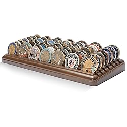 DecoWoodo 7 Rows Challenge Coin Display Stand